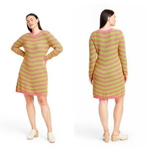 NWT Victor Glemaud x Target Women’s Striped Long Sleeve Dress